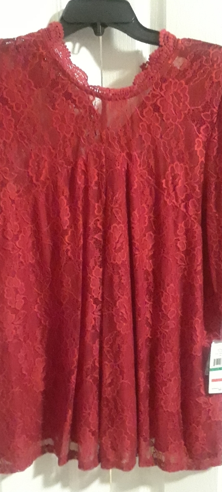 Lace with non see through lining  Shirt